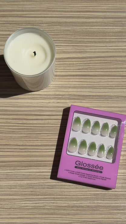 Matcha Mist - Short Almond - 30 Adet Takma Tırnak